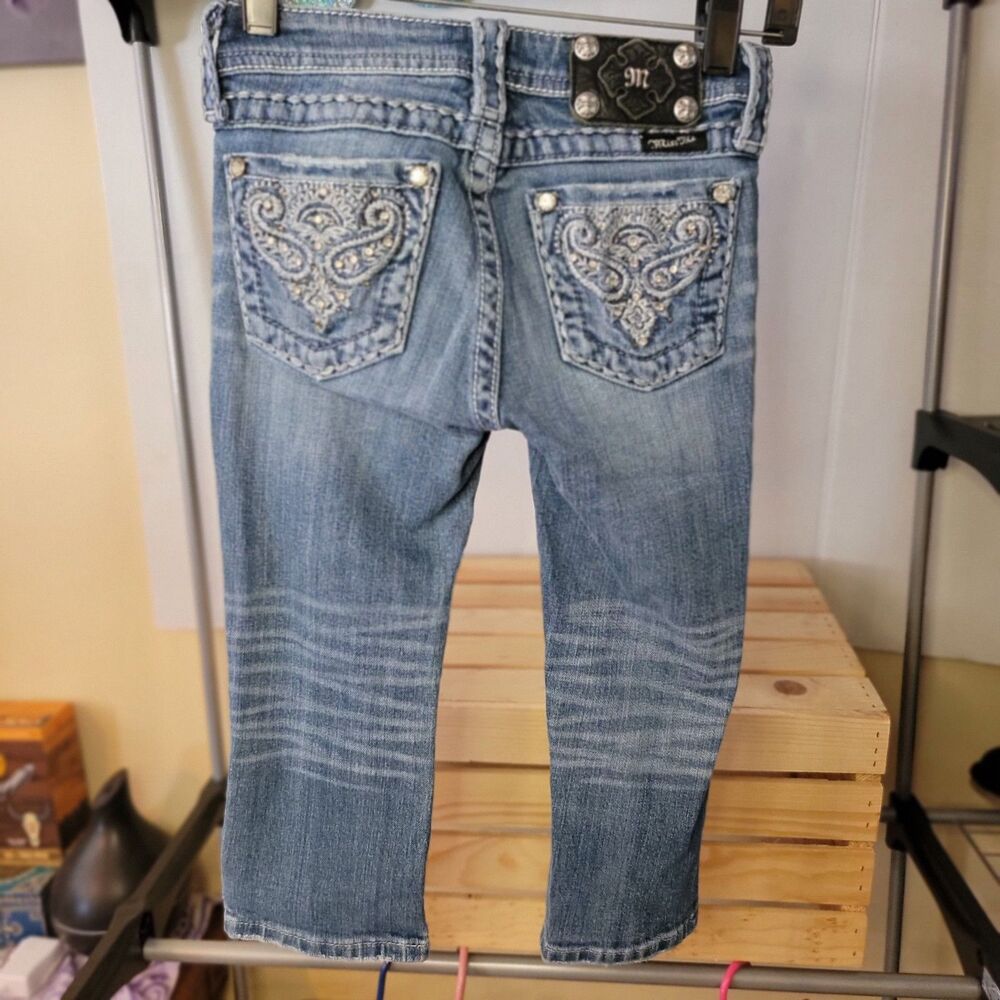 Miss Me Girls Denim Jeans Capri - Size 8
